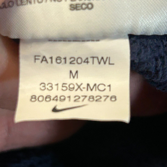 Michigan Wolverines Nike Hoodie Women's Medium Cowl Neck Pullover Navy - Picture 9 of 12